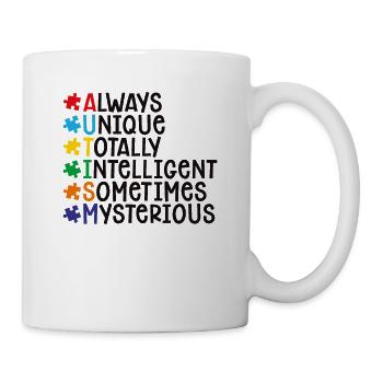 Autismus Sprüche Puzzle Geschenk Shirt - Tasse - Weiß - Rechts