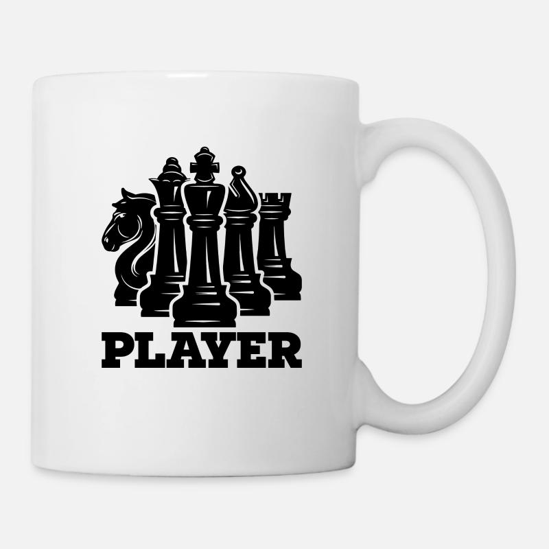 Schach Schachspieler Game König Player Dame Bauer - Tasse - Weiß