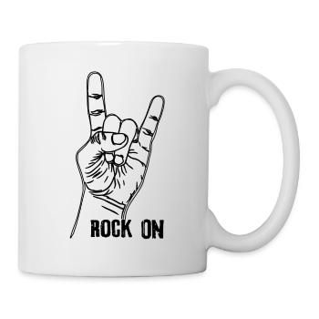 Rock On - Metal & Rock Fan Geschenk - Tasse - Weiß - Rechts