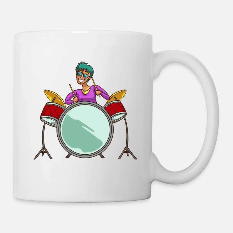 Drums Drum Drummer Player Gift - Mug - white