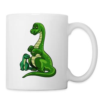 Dinosaure Dino T-Rex maman maman cadeau maman - Mug blanc - blanc - Droite
