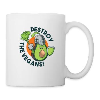 Destroy The Vegans. - Tasse - Weiß - Rechts