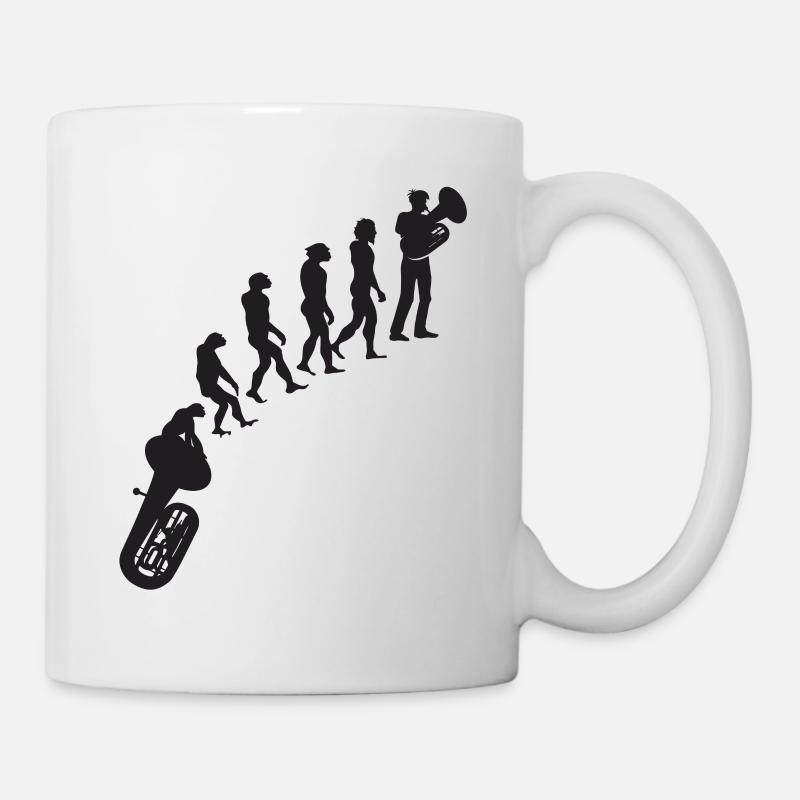 Tuba Player Tuba Evolution - Mug blanc - blanc