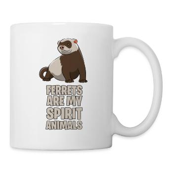 Frettchen Süßes Lustig Liebhaber Haustier Geschenk - Tasse - Weiß - Rechts
