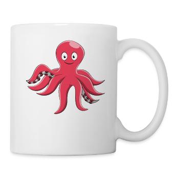 Octopus poulpe poulpe poisson cadeau - Mug blanc - blanc - Droite