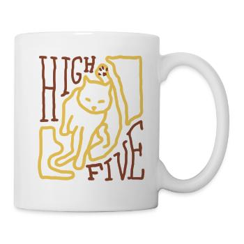 Haut cinq chat - Mug blanc - blanc - Droite