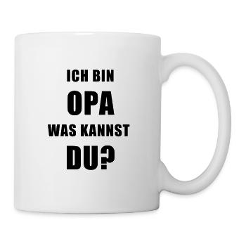 ICH BIN OPA GESCHENK - Tasse - Weiß - Rechts