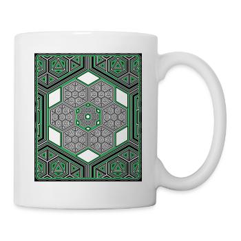 Sacred Geometry Shirt Goa Psy Pattern DMT LSD Aum - Mug - white - Right