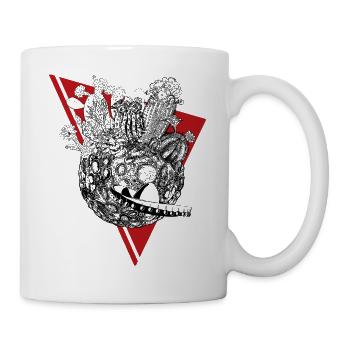 Planète des cactus en noir - Mug blanc - blanc - Droite