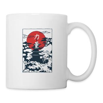 Kyoto Japanischer Altstadt Tempel T-Shirt - Tasse - Weiß - Rechts