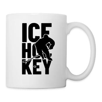 icehockey - Eishockey Shirt mit Eishockeyspieler - Tasse - Weiß - Rechts