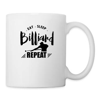 Pool Billardkugel Billiard Billard Spieler Billard - Tasse - Weiß - Rechts