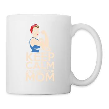 Reste calme et demande à maman Reste calme et demande à maman - Mug blanc - blanc - Droite