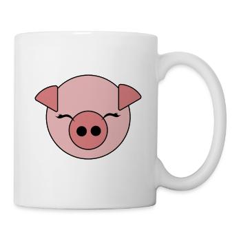 Porc cochon porcelets de poulet Pig Drôles de photos - Mug blanc - blanc - Droite