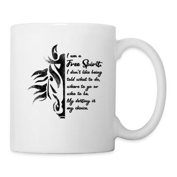 Horse Saying Tribal Horse Head Riding Gift - Mug - white - Right