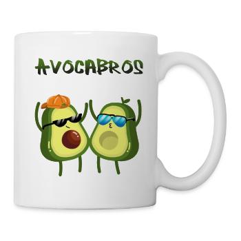 Avocabros - cool avocado brothers in summer look - Mug - white - Right