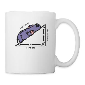 Hippothenuse triangle mathematician - Mug - white - Right