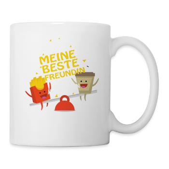 Ohne meine beste Freundin bin ich aufgeschmissen - Tasse - Weiß - Rechts