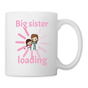 Big sister invites loading Childbirth Pregnant - Mug - white - Right