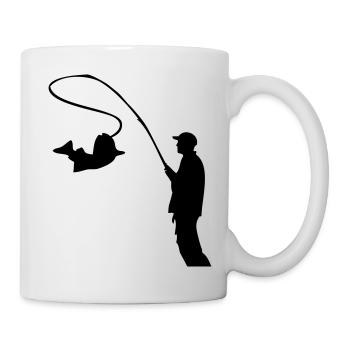 Fishing fisher man - Mug - white - Right