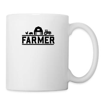 Bäuerin Landwirt Bauernhof Bauer Landwirtin - Tasse - Weiß - Rechts