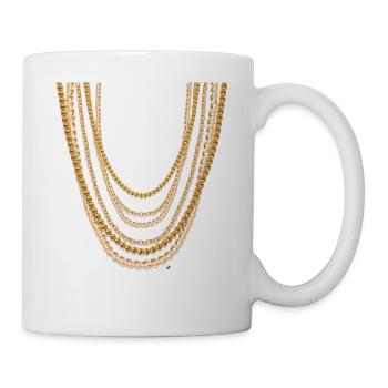 Big gold chains - Mug - white - Right