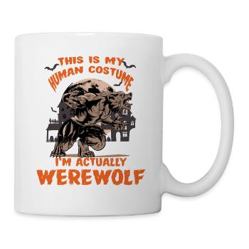 Loup-garou - T-shirt Loup-garou - Cadeau - Halloween - Mug blanc - blanc - Droite