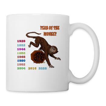 Idée de cadeau pour l'année du singe avec les fans de zodiac - Mug blanc - blanc - Droite