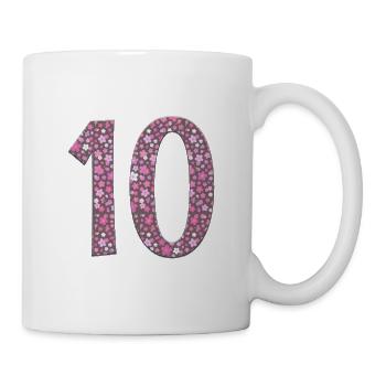 10. Geburtstag 10 Jahre Mädchen Kindergeburtstag - Tasse - Weiß - Rechts