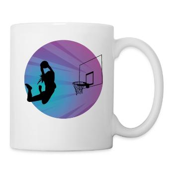 Fille de basket - Mug blanc - blanc - Droite
