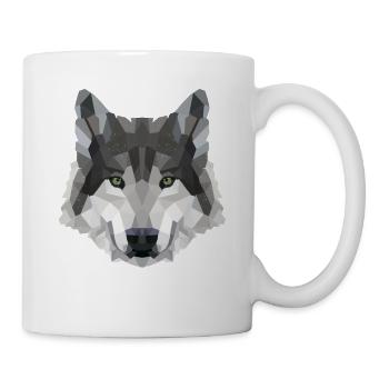 POLYGON WOLF Husky Wölfe Wildtiere Amerika - Tasse - Weiß - Rechts