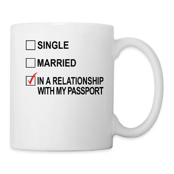 In a Relationship with My Passport Travel Bug - Mug - white - Right
