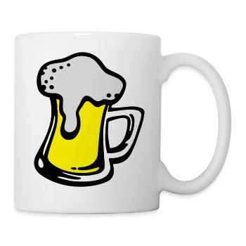 bierglas_3c - Tasse - Weiß - Rechts