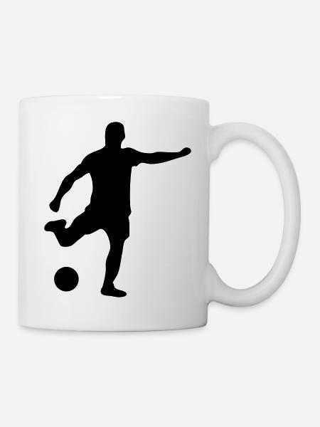 fussballer / fußball soccer football schuss - Tasse - Weiß