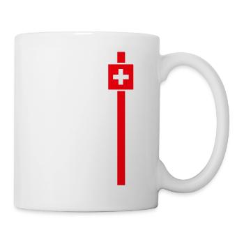 Drapeau suisse pays maillot de hockey Nati cadeau - Mug blanc - blanc - Droite
