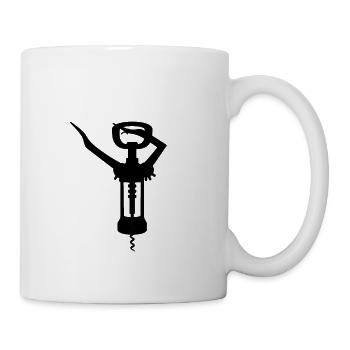 Korkenzieher Dab Tanz Geschenk für Wein Freunde - Tasse - Weiß - Rechts