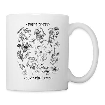 Plantez ces sauve les abeilles t-shirt - Mug blanc - blanc - Droite