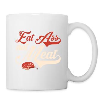 Eat Ass not Meat Strike Protest Gift - Mug - white - Right
