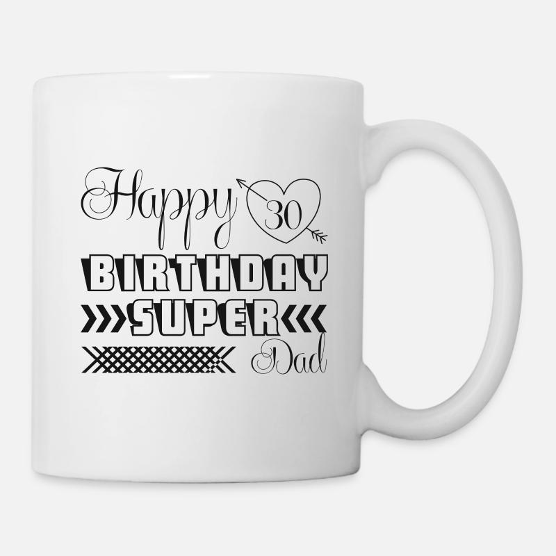 Happy birthday super daddy 10 01 - Mug blanc - blanc