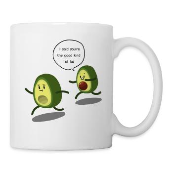 couple d'avocats drôle avec un dicton végétalien - Mug blanc - blanc - Droite