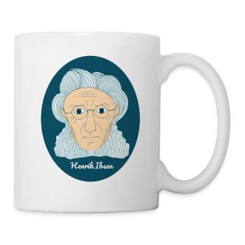 Henrik Ibsen In norwegischer Schriftstellerin - Tasse - Weiß - Rechts