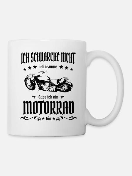Biker Ich schnarche nicht - Tasse - Weiß