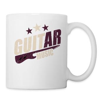 Chemise de guitare - Mug blanc - blanc - Droite