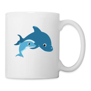 Delphin - Tasse - Weiß - Rechts