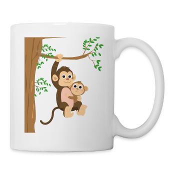Back to the jungle monkey design - Mug - white - Right