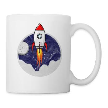 Space Shuttle Small rocket for kids grunge - Mug - white - Right