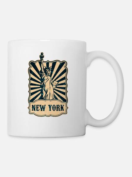 New York Freiheitsstatue - Tasse - Weiß