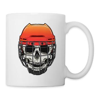 Eishockey Maske Sport Totenkopf - Tasse - Weiß - Rechts