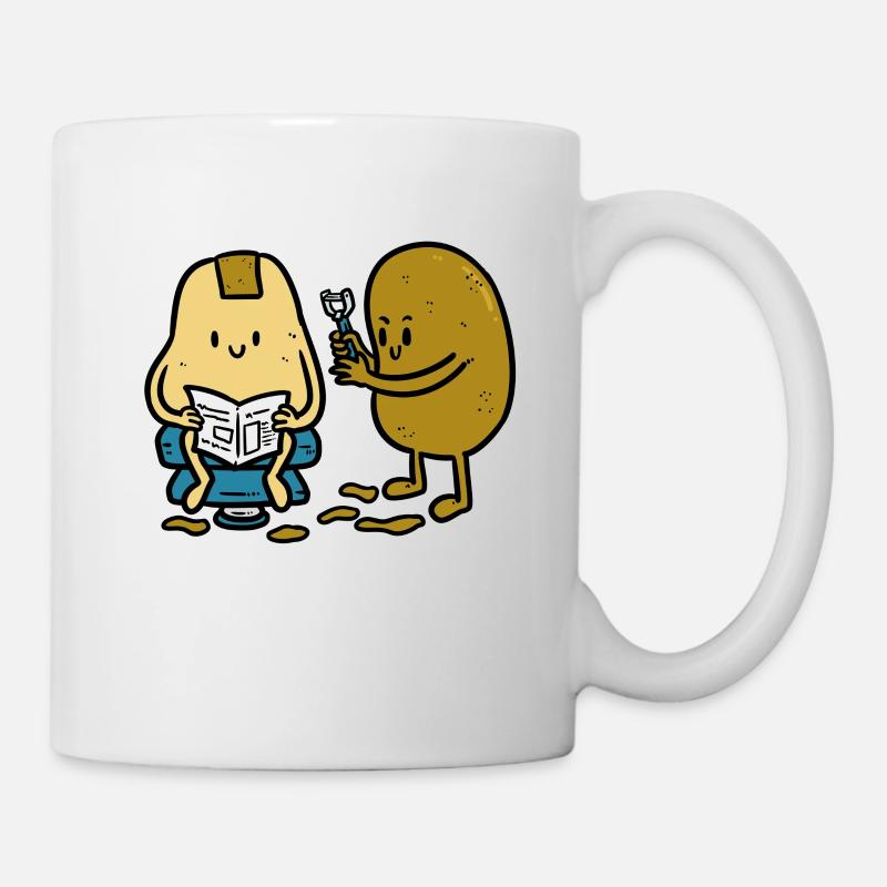 Potato at the barber - Mug - white