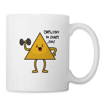 Chips in his Kettlebell - Tasse - Weiß - Rechts